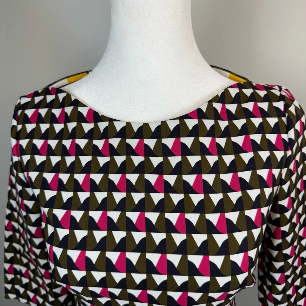 NWOT Hugo Boss Dareika Anthracite Sheath Above The Knee Dress, US 0, Multicolor - Picture 7 of 14